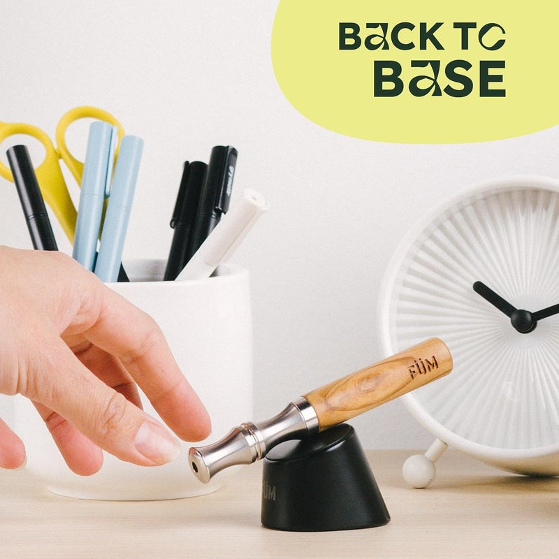 FM Base - Weighted, Magnetic Stand in Onyx Black for Flavored Air Device | Naturally Switch from Bad Habits | Allows You to Spin Your Device - Image 2